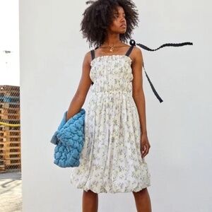 Brock Collection x H&M Lyocell Blend Dress Bow Tie Floral Small